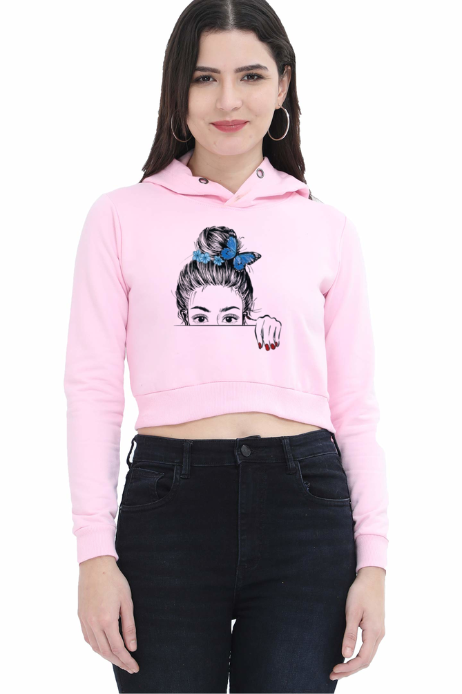Female Cropped Hoodie | FC32 Light Baby Pink S