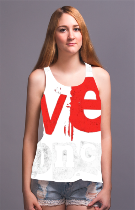 Female Womens AOP Tank Top | FA37 White S