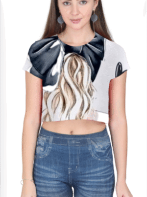 Female Womens AOP Crop Top | FA32 White S