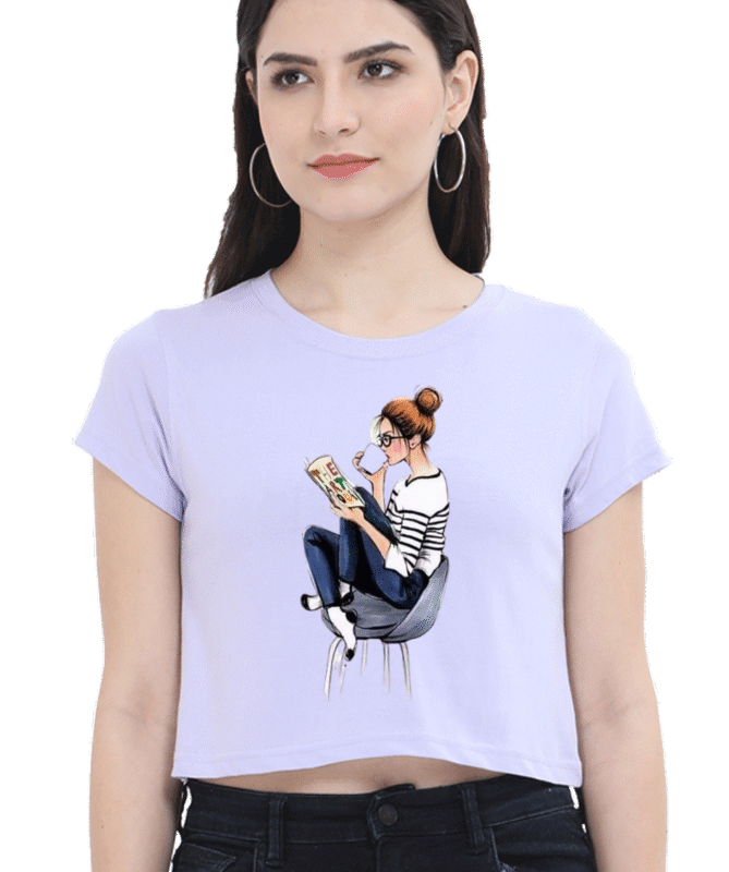 Female Crop Top | FC39 Grey Melange S