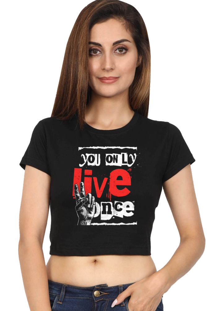 Female Crop Top | FC39 Black S